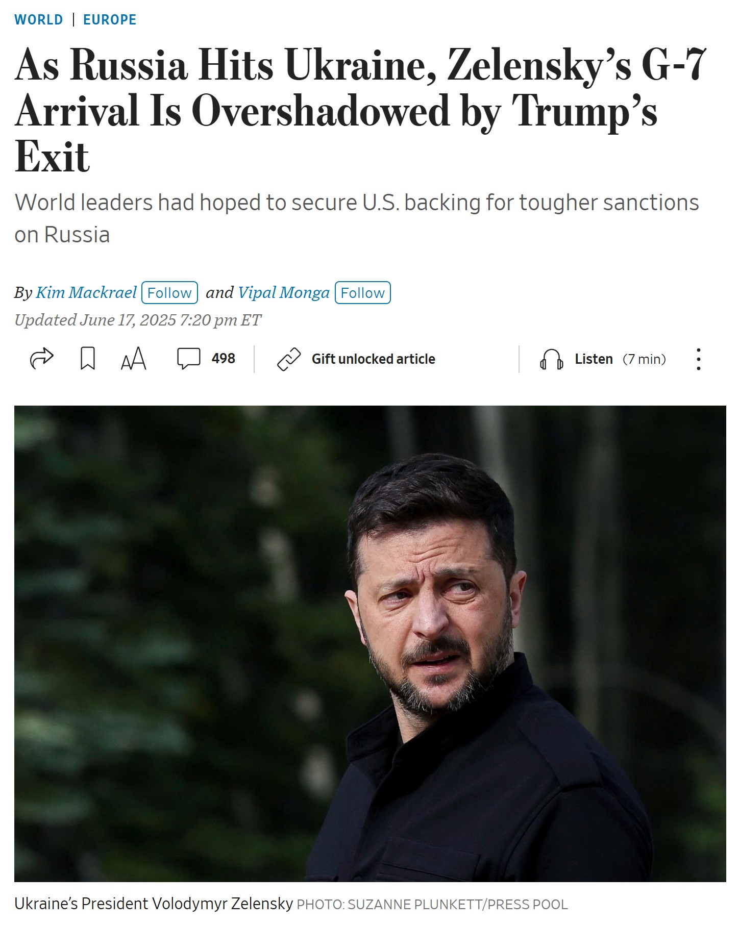 【陪你看國際新聞】以伊衝突、俄國侵烏與川普離開 G7 之間的關係