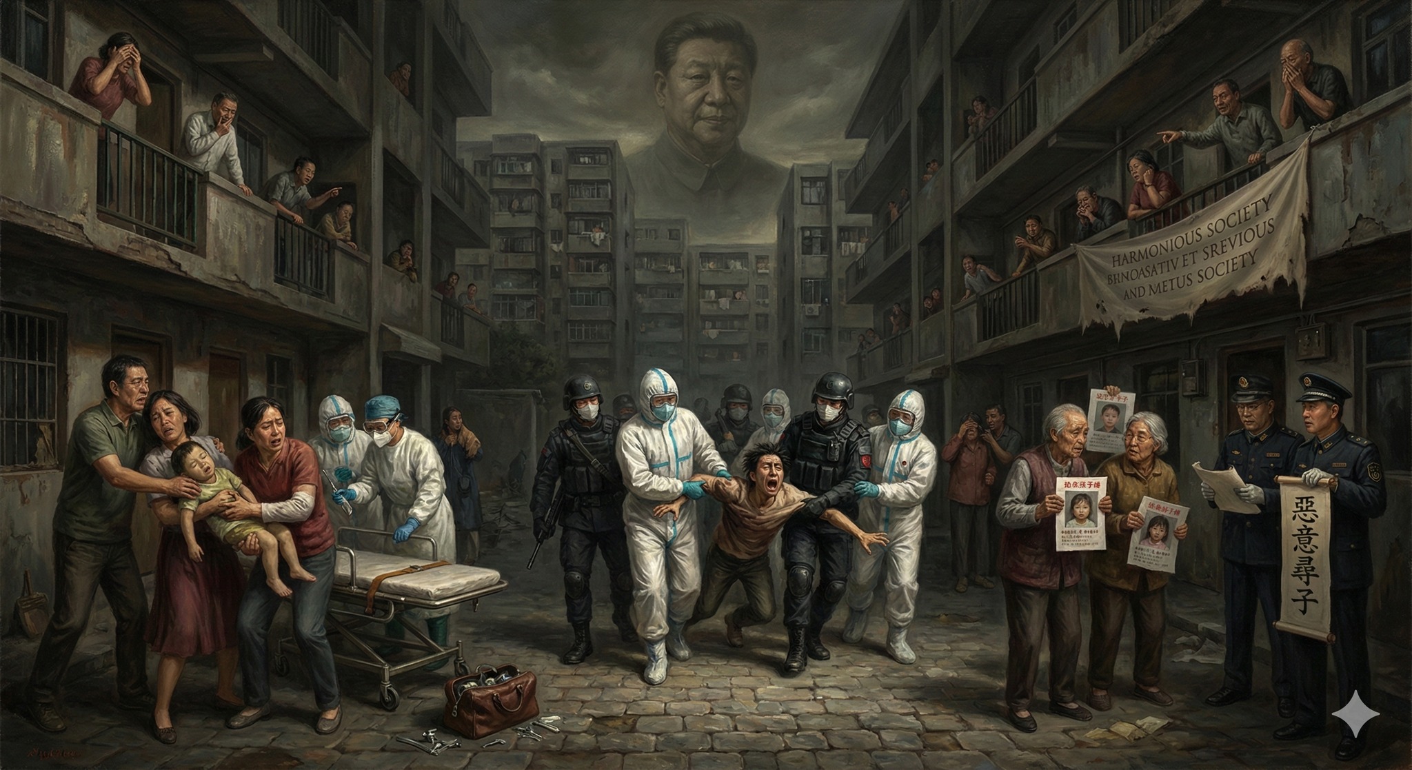 最近推特與翠，都出現越來越多中國影片，像是醫護人員跟公安進入住宅區，